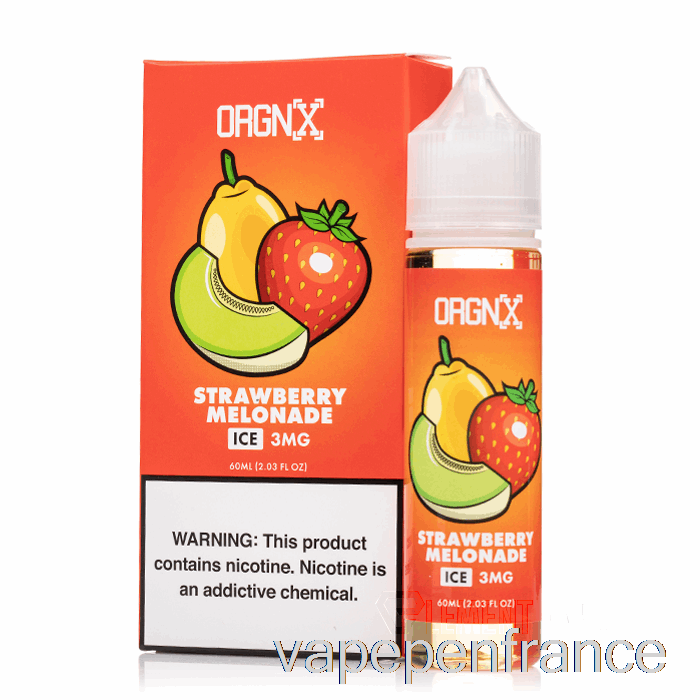 Melonade Glacée Aux Fraises - E-liquide Orgnx - 60 Ml 0 Mg Stylo Vape
